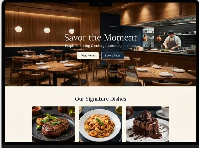 Artisanal Bakery & Cafe Website Template Design